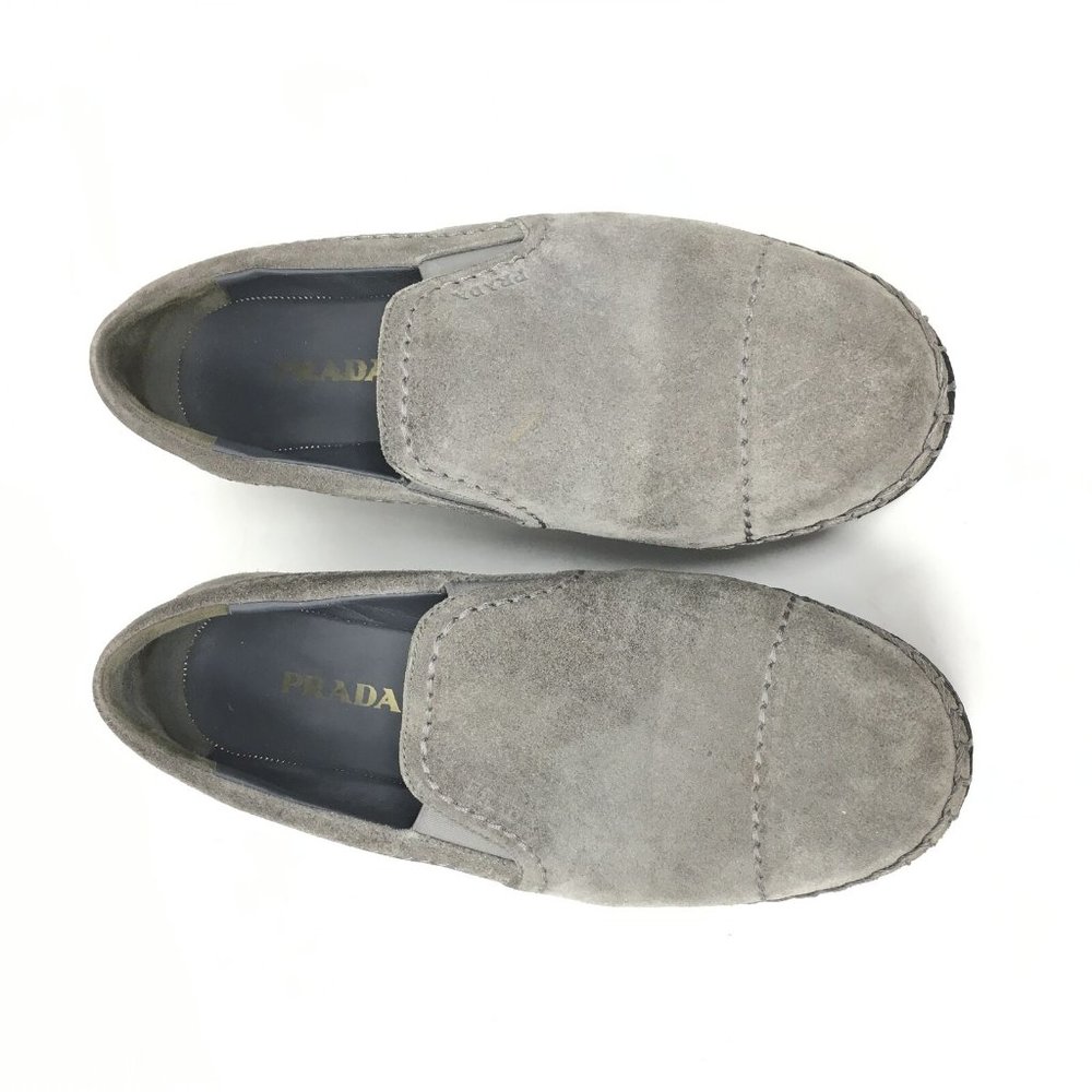 Prada Platform Loafers Shoes Size 39 EU/9 US Gray - Picture 8 of 10